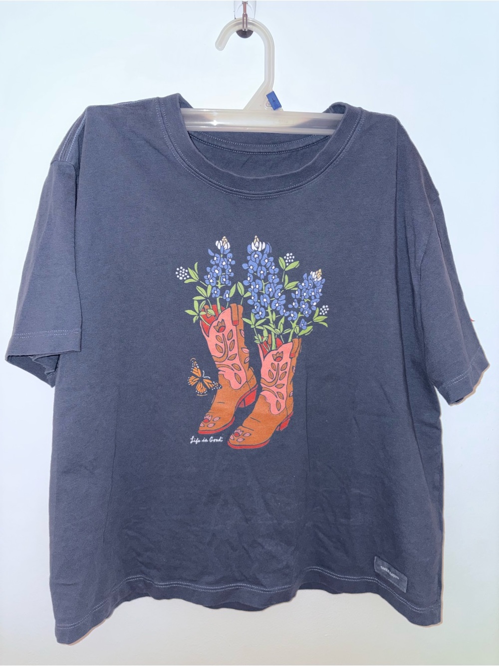 Life Is Good Navy Blue Short Sleeve Graphic Tee